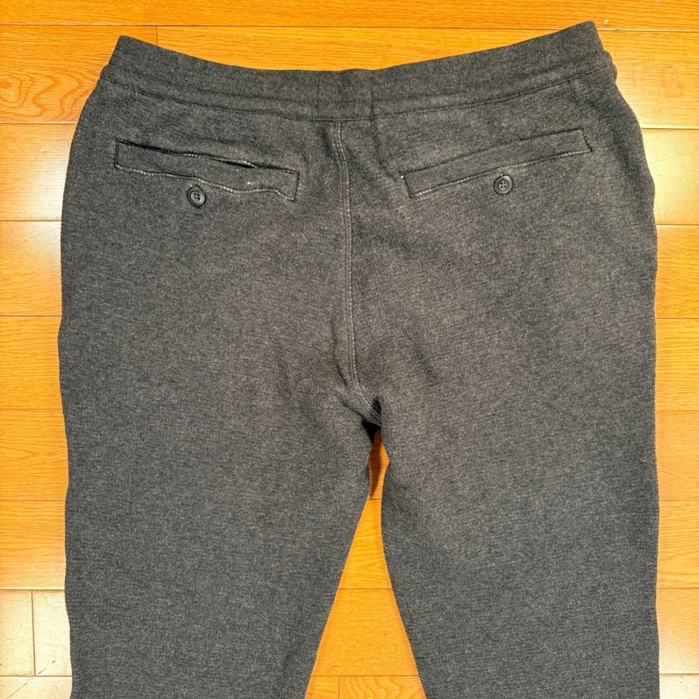 Taylor Stitch Mens Charcoal Gray Textured Knit Button Fly Sweatpants MEDIUM